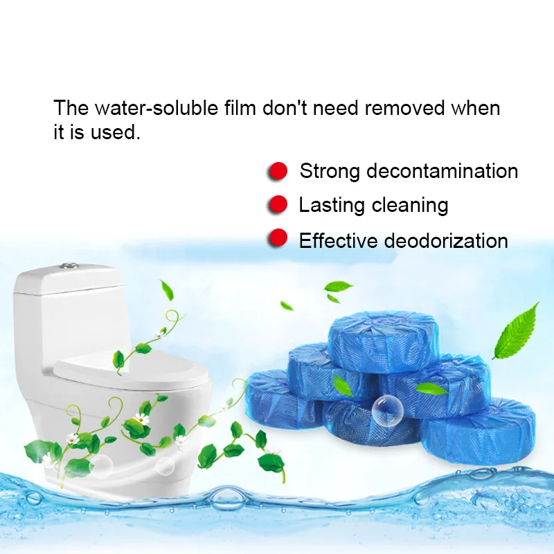

2/4pcs Toilet Cleaner Ball Powerful Disposable Deodorizer Automatic Flush Toilet Bowl Deodorizer For Bathroom Cleaning