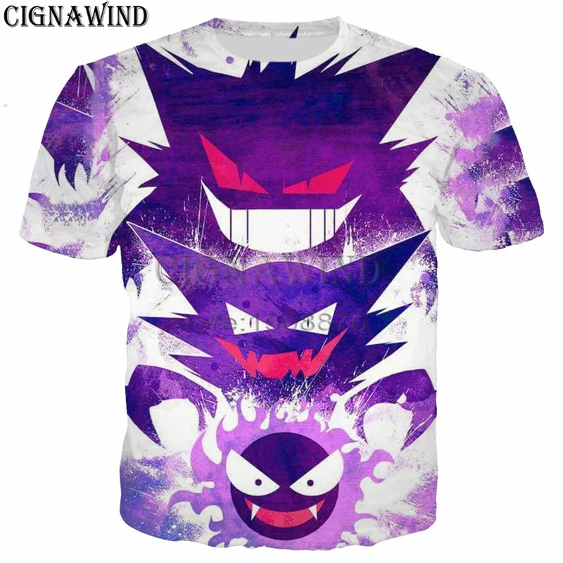 Новое поступление популярные аниме haunter Покемон футболка для мужчин женщин 3d модные принты Прохладный хип хоп Стиль Уличная летн - Цвет: 02