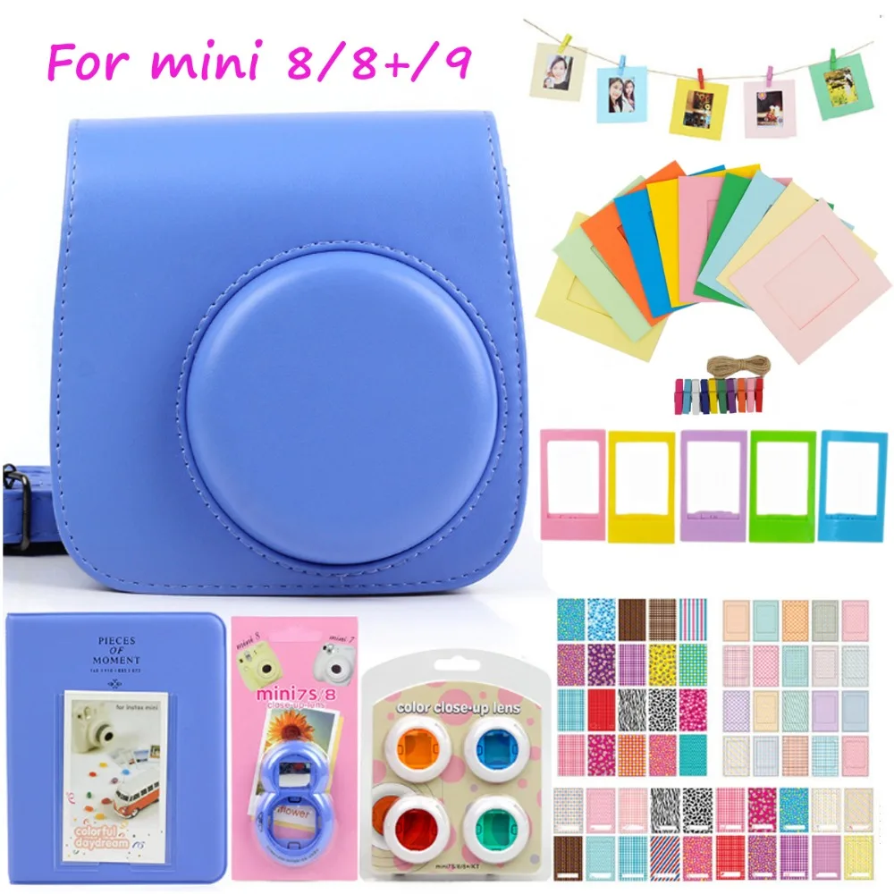 5 Color Accssories Bundle Set for Fujifilm Instax Mini 9 Instant Film Camera Including Carry Bag/Photo Album/Stickers/Lens/Frame 5 Color Accssories Bundle Set for Fujifilm Instax Mini 9 Instant Film Camera Including Carry Bag/Photo Album/Stickers/Lens/Frame