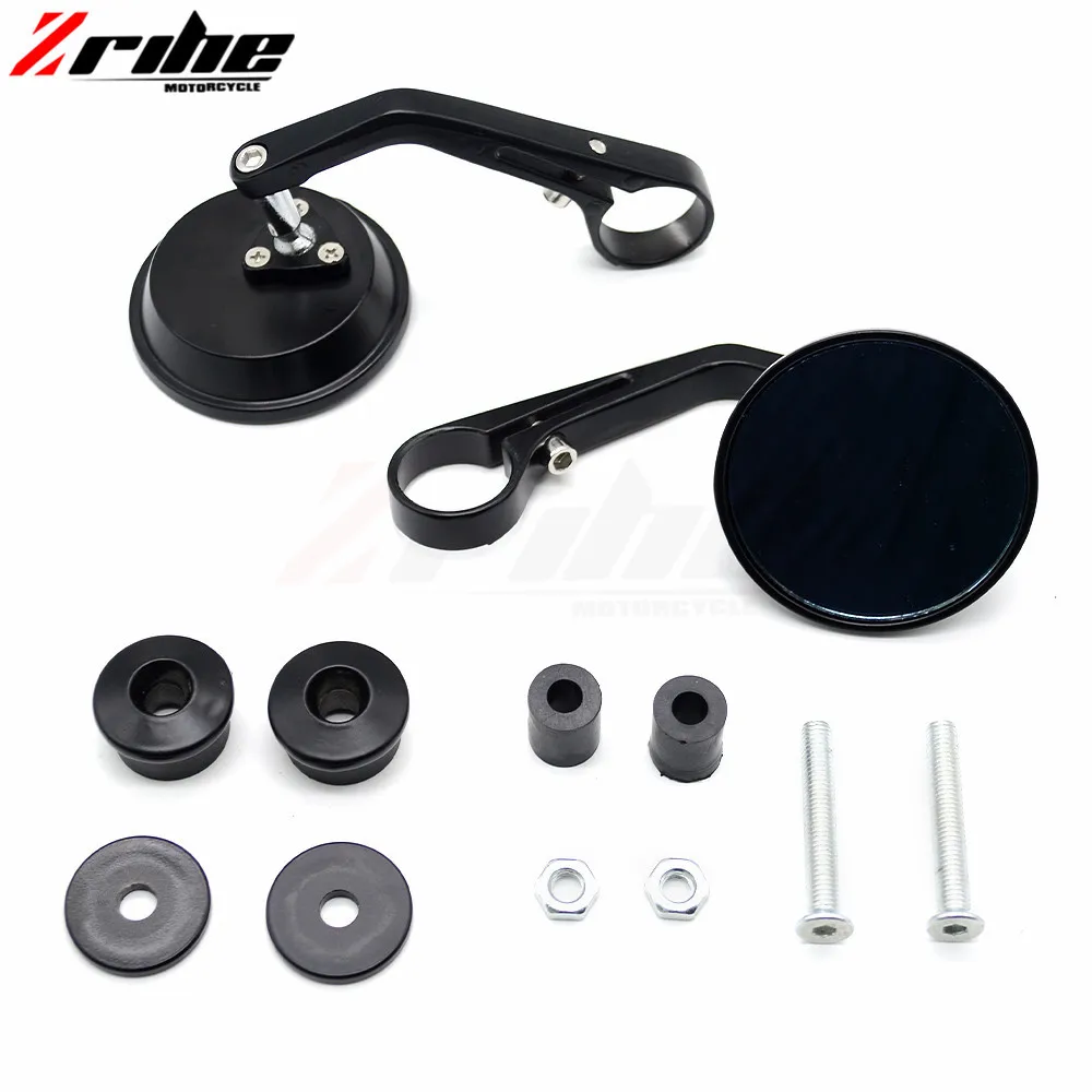 for 1 Pair Motorcycle End Bar Side Mirror 7/8" Angle Adjustable Rearview Mirrors  For Ducati 749 999 1098 1198 S R 749/S/R 999/S