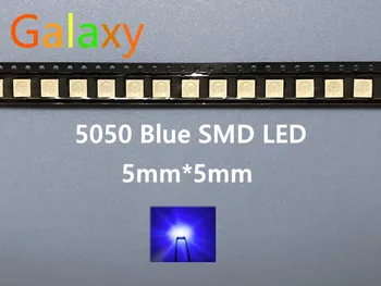 

led diode 5050 blue smd/smt plcc-6 3-chips ultra bright light-emitting high quality diodes 460-470NM 5.0*5.0MM BLUE 5050 1000PCS