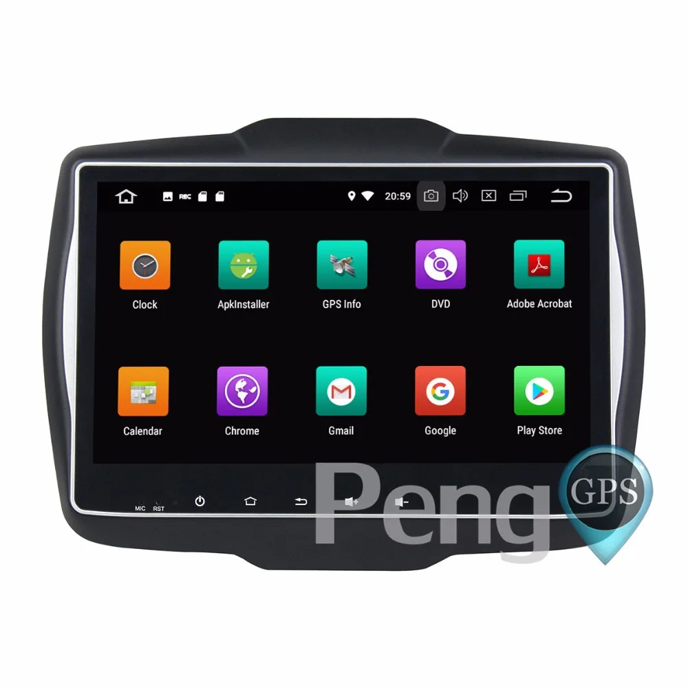 Sale 4G+32G Octa Core 2 Din Stereo Android 8.0 Car Radio for Jeep Renegade 2016 2017  GPS Navigation CD DVD Player Bluetooth headunit 3