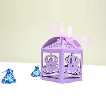 

100pcs/lot 6 Colors bride and groom Take a romantic wedding car Shape Wedding Candy Box Sweets Gift Favor Boxes With Ribbon