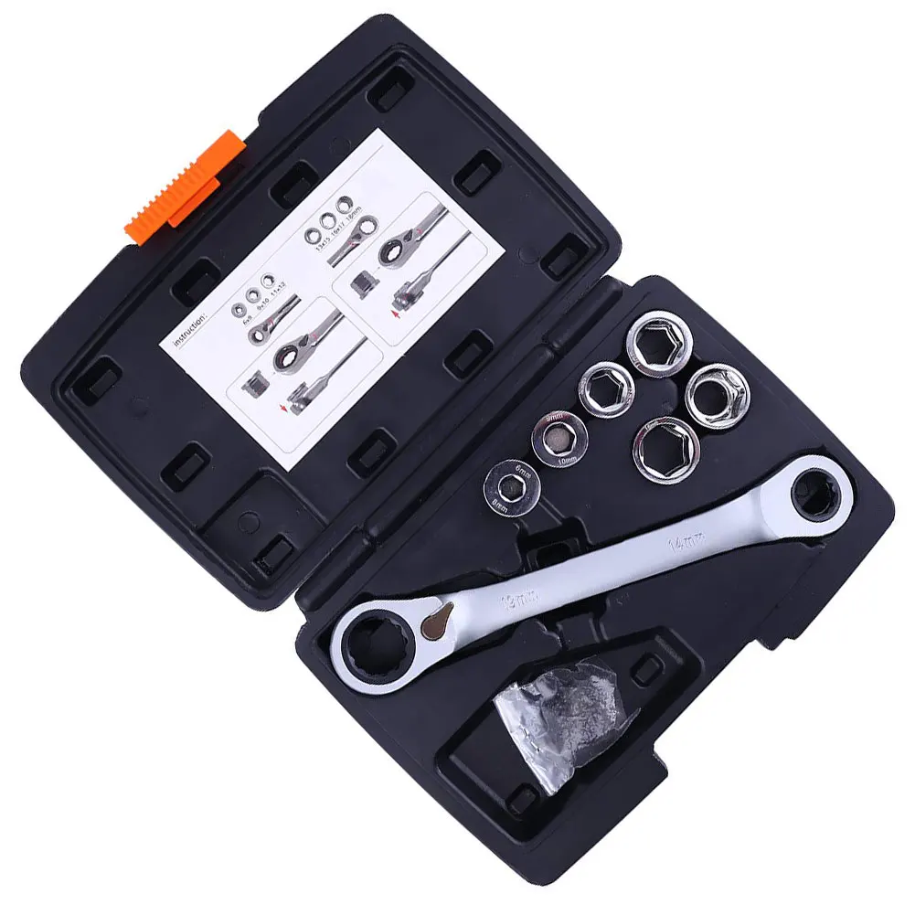 

Portable Save Space 13 In 1 Ratchet Socket Wrench Hand Tool Screwdriver Practical Spanner Multifunctional Home Professional