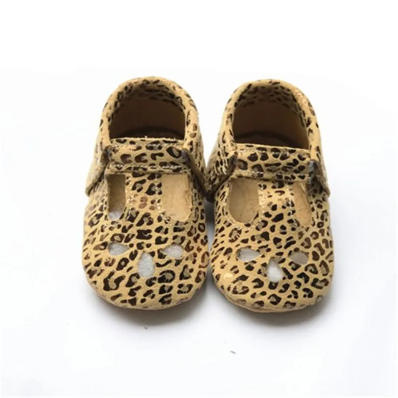 Kinghoo shoes leopard color Vegetable tanned leather baby moccasin ...