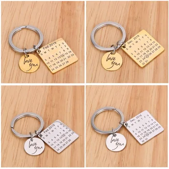 

Car Key Rings Pendant Metal Valentine's Day Keychain Christmas Day Keyring Golden Silver Car-styling Lovely Key Chains