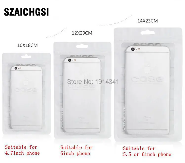 

SZAICHGSI Plastic zipper opp Bag Mobile Phone Case Cover Packaging Package Zip lock accessories for usb cable wholesale 2000pcs