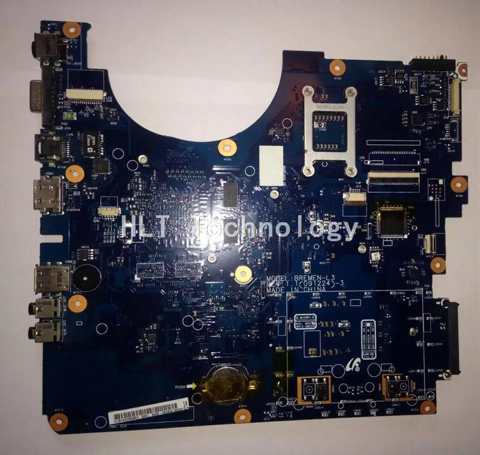 HOLYTIME لسامسونج R530 BREMEN-L3 اللوحة المحمول HM55 DDR3 GT310 غير متكامل بطاقة جرافيكس 100% اختبار بالكامل
