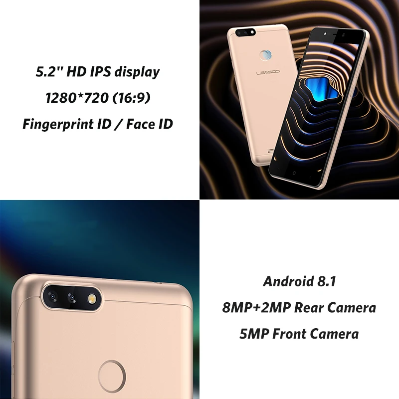 LEAGOO POWER 2 PRO смартфон с четырёхъядерным процессором MT6739 ОЗУ Гб ПЗУ 16 Android 8 1 5 дюйма