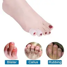 500 пар/лот, силиконовые мозоли для маленьких пальцев ног, корректор мозолей, защитный гель, защитный гелевый рукав