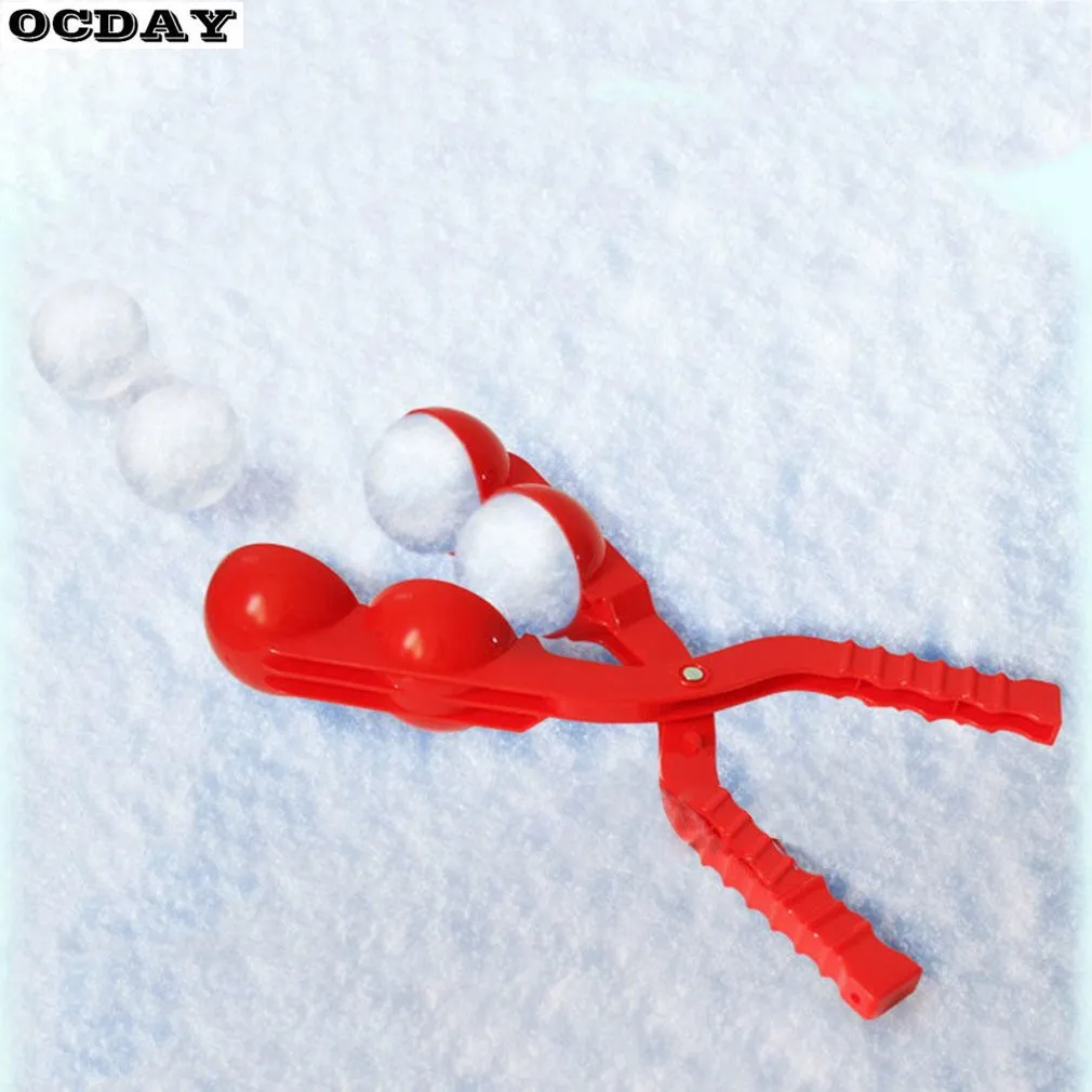 1 шт двойные зимние уличные зимние мяч чайник снежок зажим ложка с зажимом бой Забавный инструмент для песочницы наружные спортивные