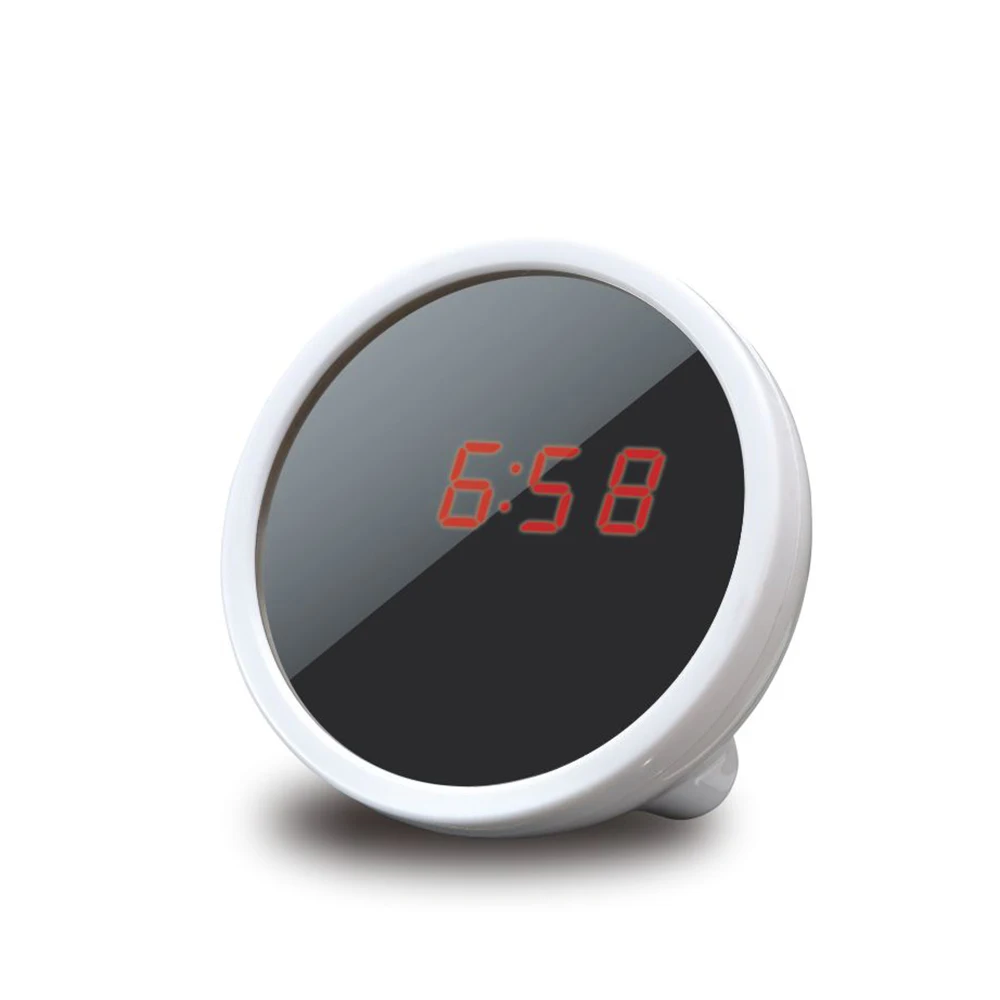 

LED Alarm Clock Digital Alarm Clock Portable LED Alarm Clocks Makeup Mirror Mini Clock For Home Office With Time Date Nightlight