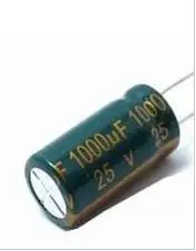 100 шт. 1000 мкФ 25 В 10*20 мм 105C высокая частота Цилиндрический электролитический конденсатор