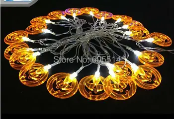 

[Seven Neon]Free shipping 110V/220V yellow pumkin shape 4M 20leds party/Christmas/decoration/holiday led string light