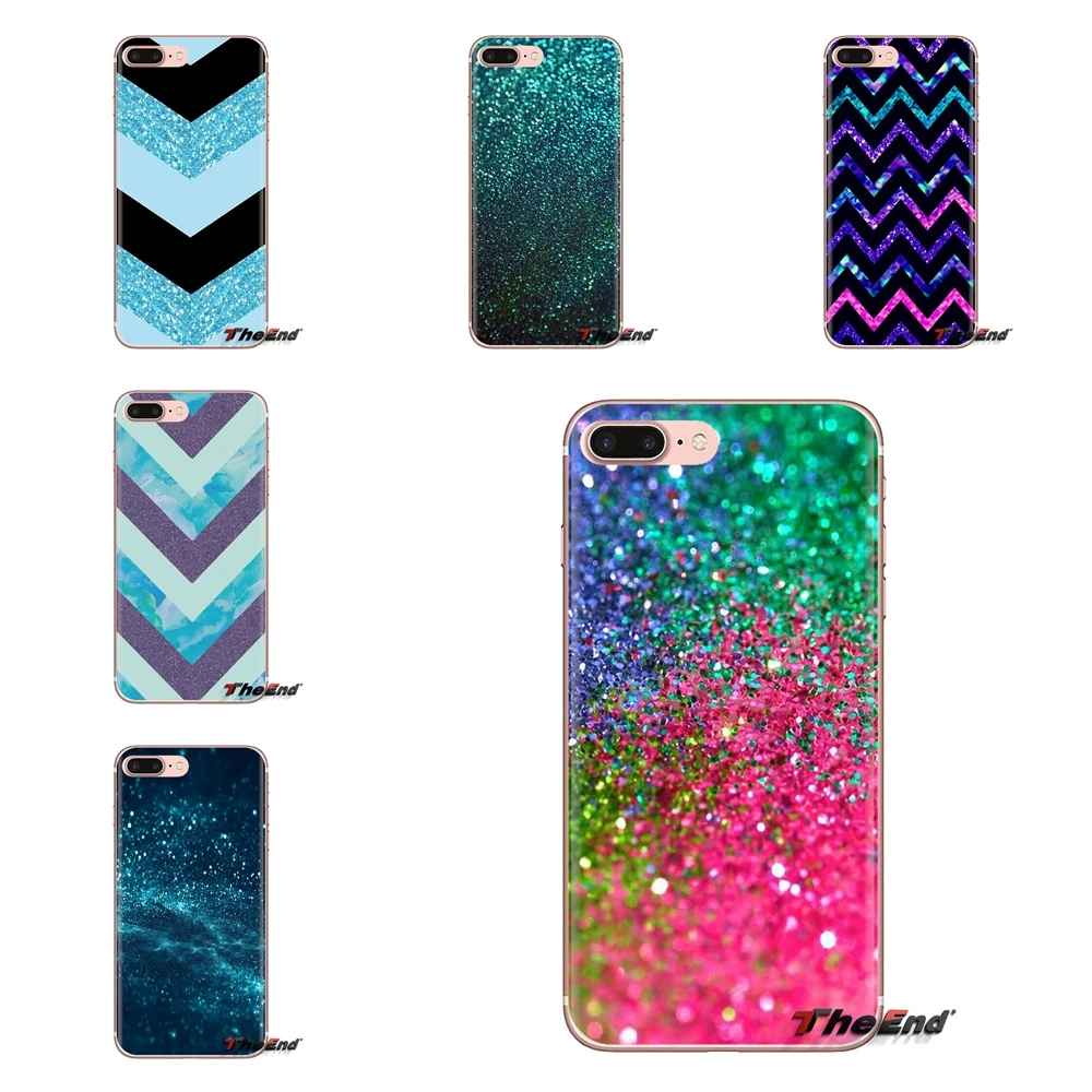 Aqua серебристо-зеленый мятный Блеск для Samsung Galaxy S3 S4 S5 Mini S6 S7 Edge S8 S9 S10 Plus Note 3 4 5 8 9