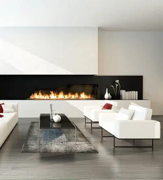 

Inno living fire 48 inch stainless steel burner bio ethanol fireplace with remote control