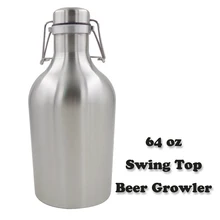 Для домашнего пивоварения 2L с вертящимся верхом, кувшин для пива Нержавеющая сталь 304 кувшин для пива мини-кега для пива