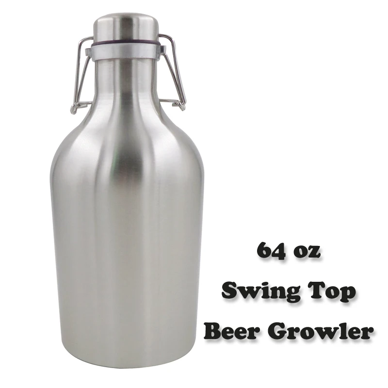 

HomeBrew 2L Swing Top Beer Growler Stainless Steel 304 Beer Growler mini beer keg
