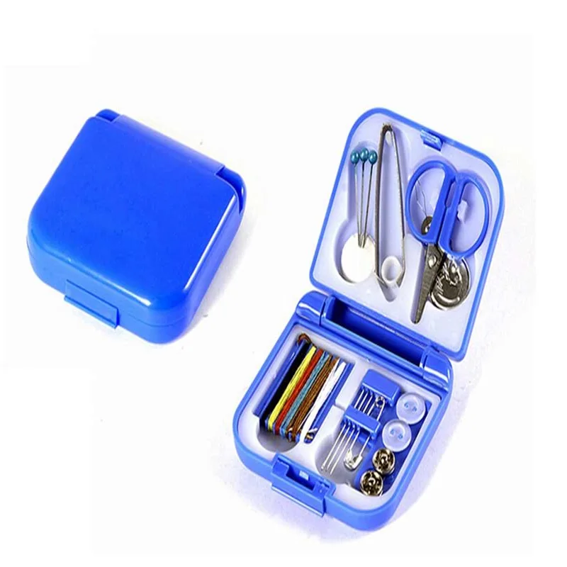 

2016 New Hot Portable Mini Travel PP Sewing Box With Color Needle Threads Sewing Kits Sewing Set DIY Home Tools