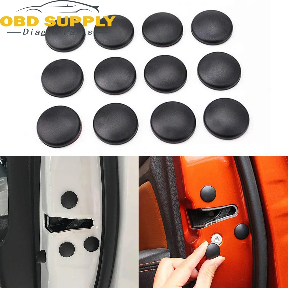Car Door Lock Cap 12Pcs Car Interior Door Lock Screw Protector Cover