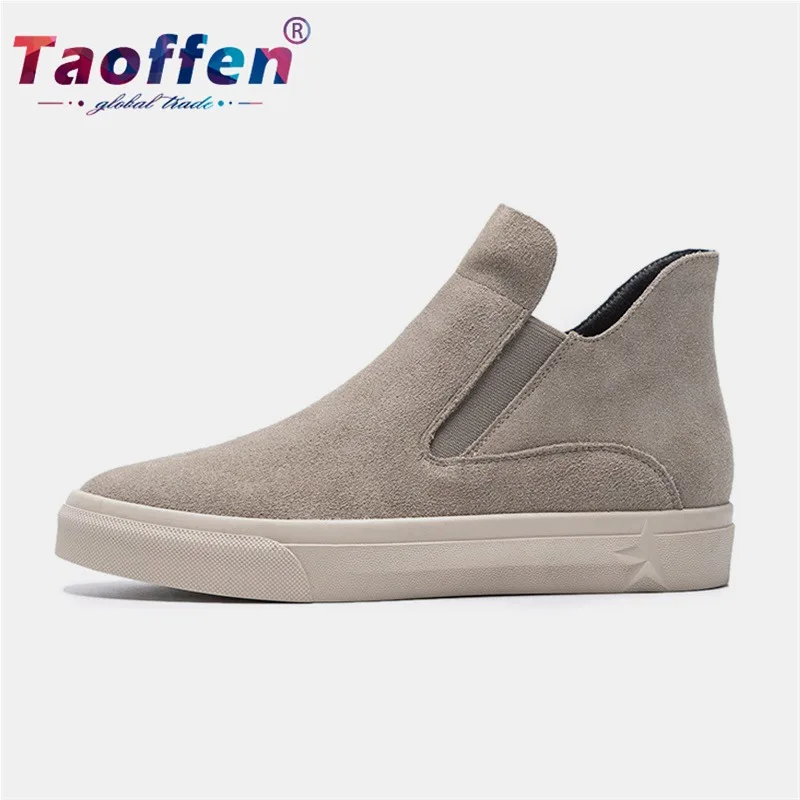 

Taoffen Real Leather Women Skateboarding Shoes Daily Lightweight Swing Sneakers Sport Shoes Women Wearable Shoes Size 35-39