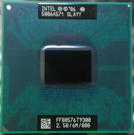 Оригинальный процессор intel Core 2 Duo T9300 CPU 6M Cache/2 5 ГГц/800/двухъядерный Socket 479 для
