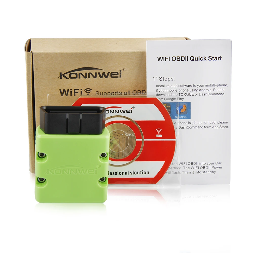Диагностический сканер KONNWEI KW902 ELM327 OBD2 WIFI для Android и iPhone IOS|Считыватели кодов