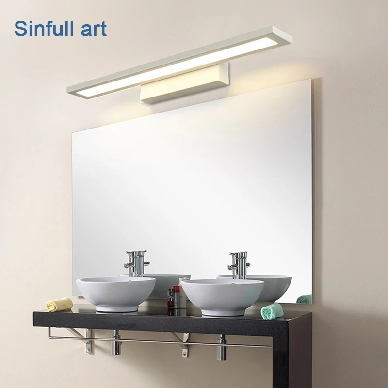 Waterproof Led Mirror Light Modern Bathroom Wall Lamp Creative Minimalist indoor Lighting