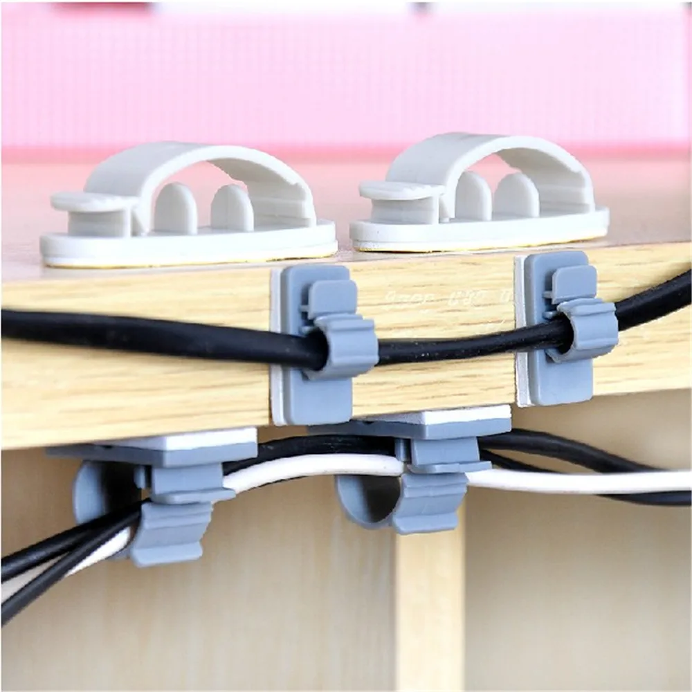 

10pcs Earphone Cable Winder Organizer Office Desk Accessories School Stationary Wire Storage Charger Cable Holder Stationary