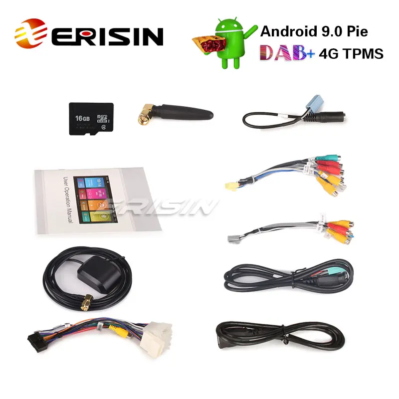 Clearance Erisin ES2916C 8" DAB+ Android 9.0 Pie Car Stereo GPS Sat Nav WiFi DVR TPMS for TOYOTA COROLLA 5