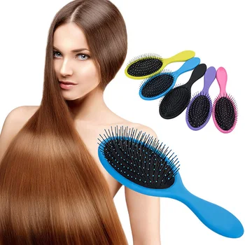 

New Hot Women Detangle Hair Brush Salon Hairstyles Straightening Comb Wet Dry Scalp Massage Brushes HJL2018