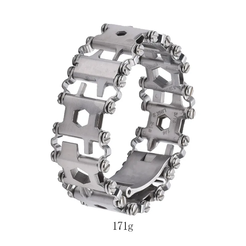 

Men & Women Bracelets Stainless Steel Bracelet Link Design Multi-Function Hiking Camping Survival Outdoor EDC Tools 2017 NEW!