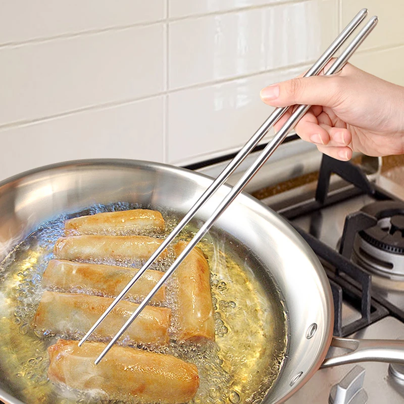 1 пара нержавеющей стали удлиненные 36 см горячий горшок палочки для еды приготовление пищи Жарка палочки для лапши