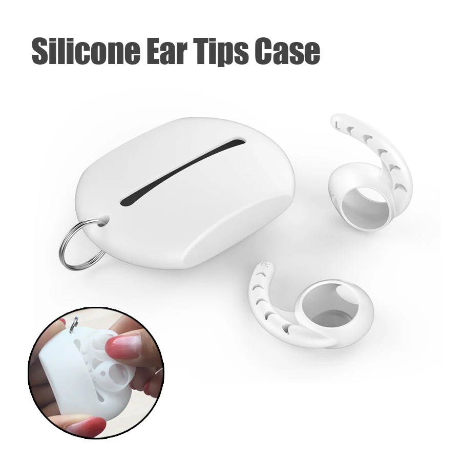 

Silicone Eartips Headphone Case Bag Pouch for Apple Earpods Earbuds Hook Cap Mini Bag for Airpods Accessories