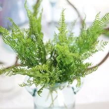 Plastic Fern Artificial Plant Green Leaf Foliage Floral Decor Stems Bushes Flower Bonsai Home Garden Decoration DF47432