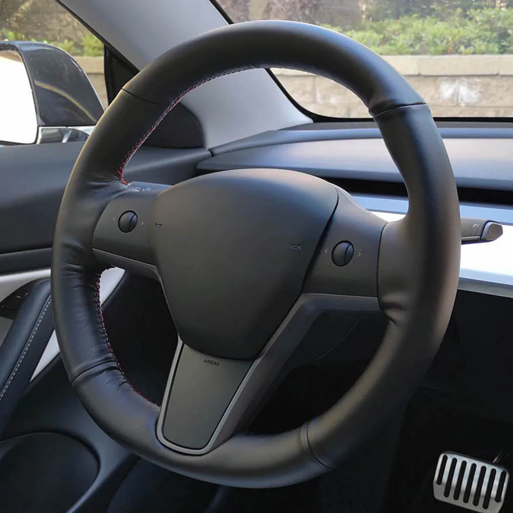 

Чехол из искусственной кожи для руля Tesla Model 3 2017-2019