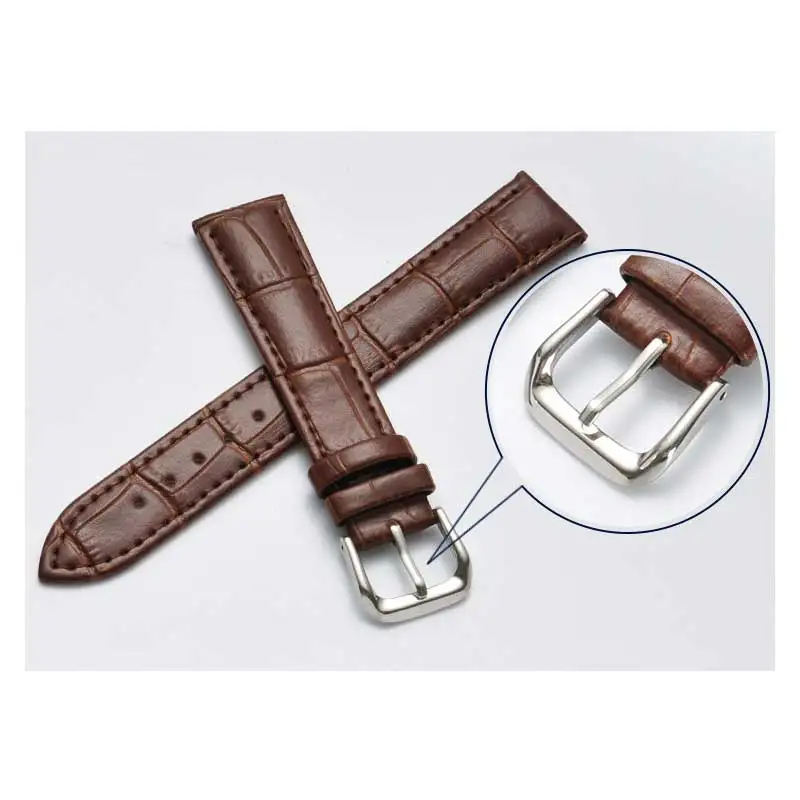 Watch with genuine leather slub leather strap watch, female color strap, pin buckle, single item, watch accessories. Watch with genuine leather slub leather strap watch, female color strap, pin buckle, single item, watch accessories.