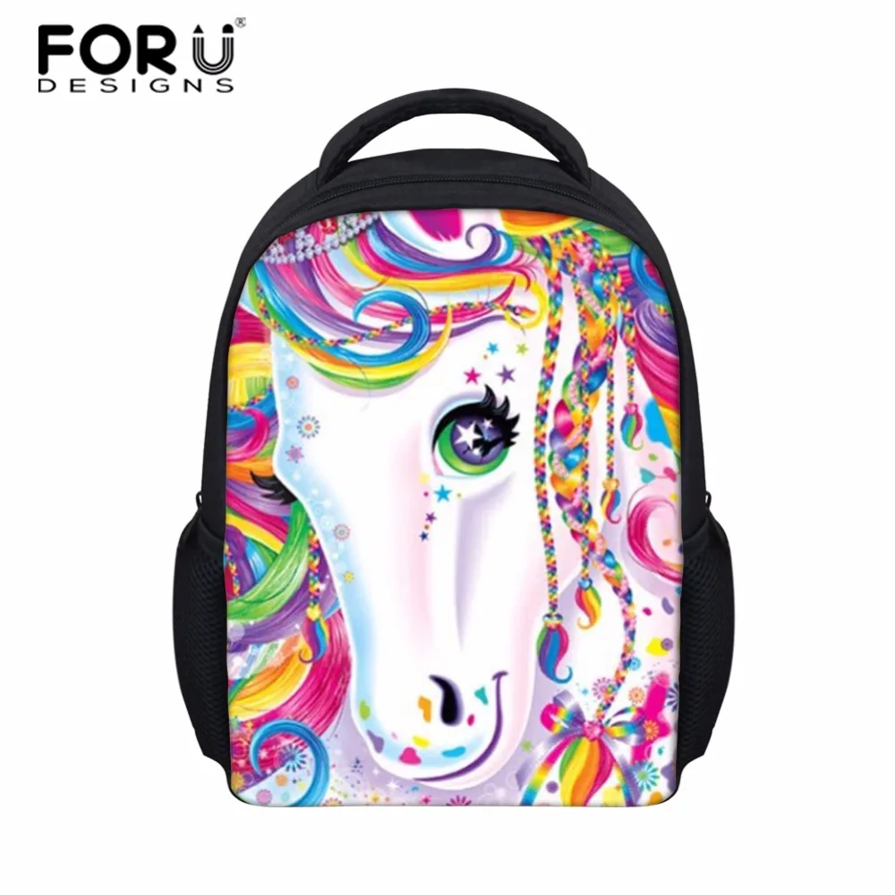 FORUDESIGNS Unicorn Children Backpack Kindergarten School Backpacks