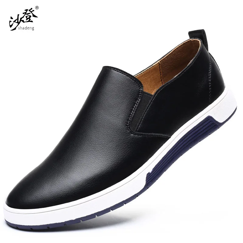 

New 2018 Summer Brand Casual Men Shoes Mens Flats Luxury Genuine Leather Oxford Big Size Leisure Shoes shadeng
