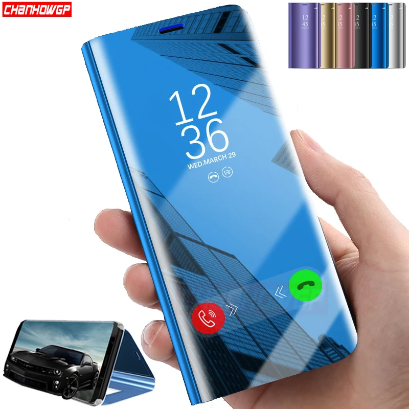 Умный зеркальный Прозрачный чехол для Sony Xperia XZ3 xz3 откидные Кожаные чехлы с