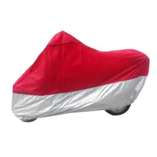 Partol Red/Silver Motorcycle Cover XXL Large Size Rain UV Snow Dust Protection Dustproof Scooter Touring 265*105*125cm