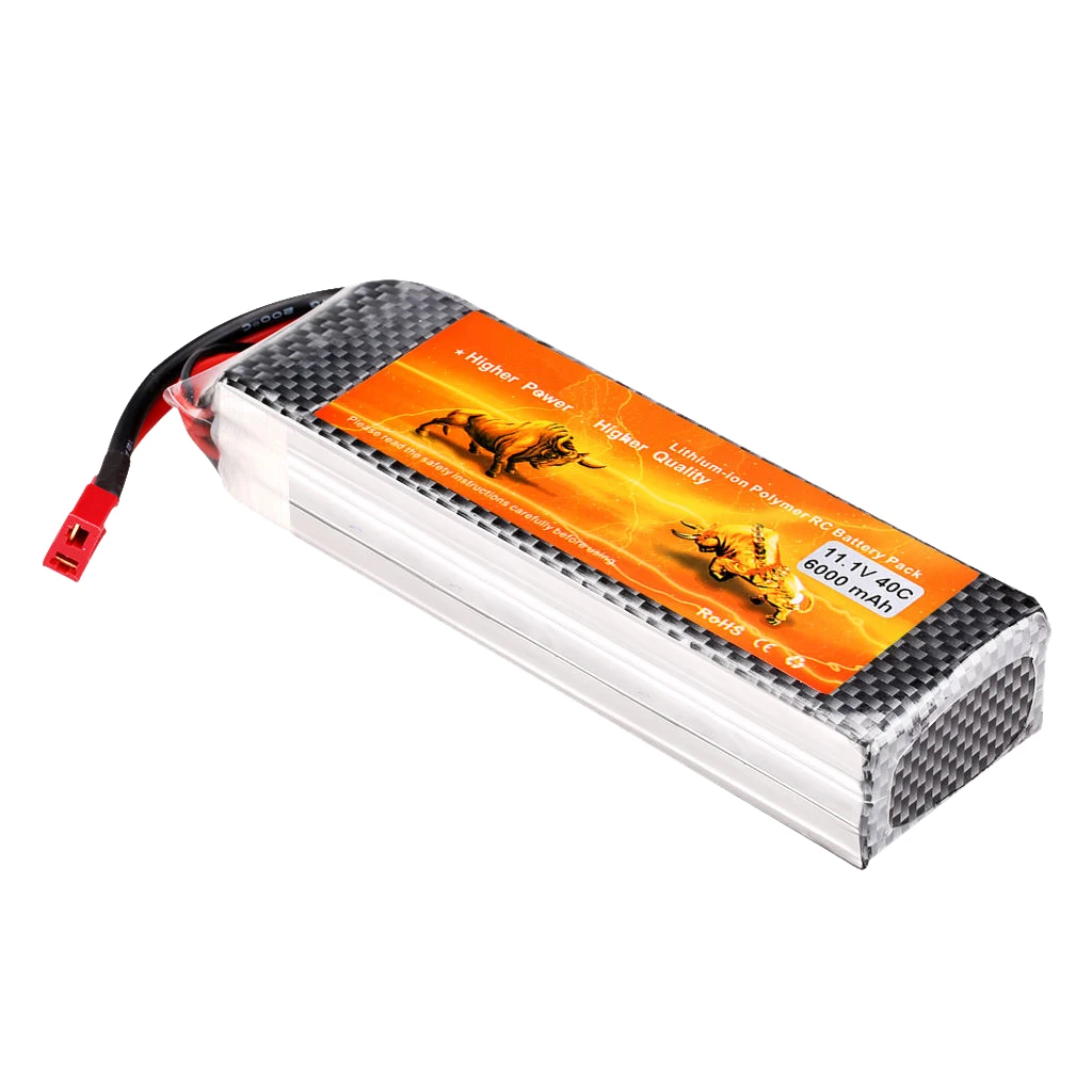 Rechargeable 6000mAh 11.1V 40C 3S LiPo RC Battery Pack for RC Car Truck