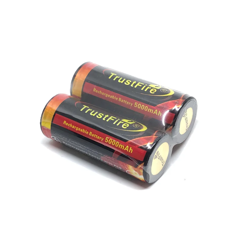 TrustFire красочные 3,7 V 5000mAh 26650 перезаряжаемые защищенные литиевые батареи с PCB для фонарик Фонарь