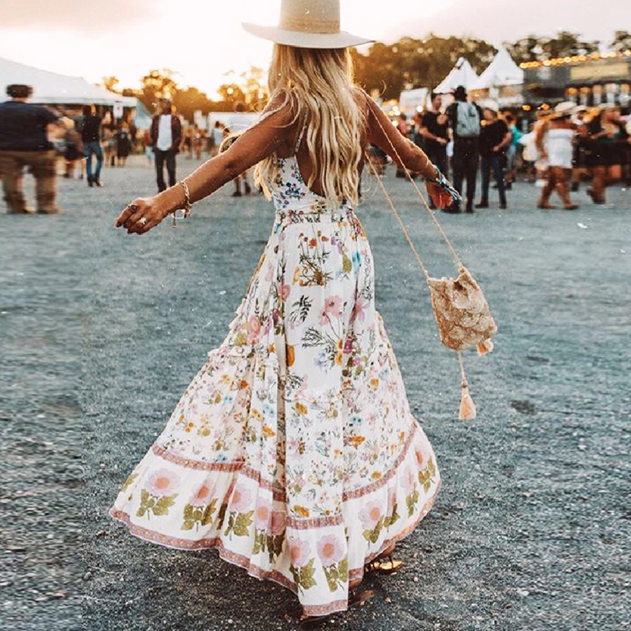 maxi boho skirts