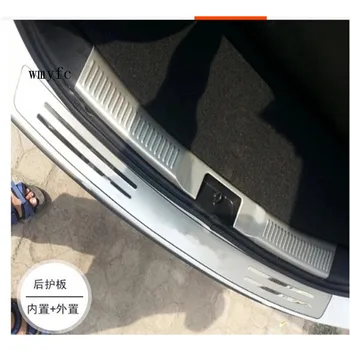 

Inside + Exterior Rearguards Stainless Steel Rear Bumper Protector for Suzuki sx4 S-Cross 2013 2014 Car Styling Stickers Accesso