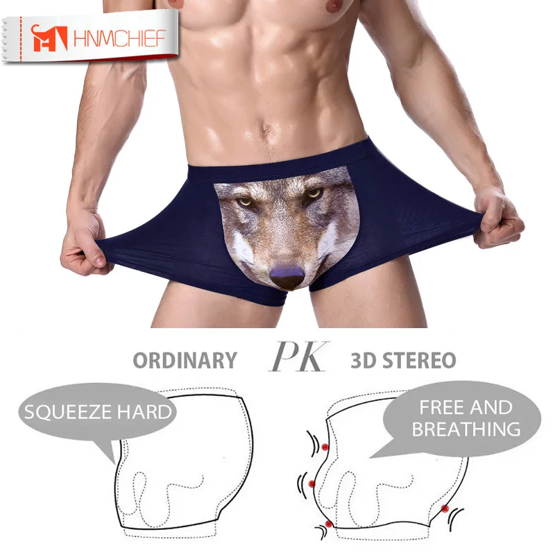 4 шт./партия мужские хлопковые трусы боксеры|underwear wolf|men underwearboxer shorts underwear |