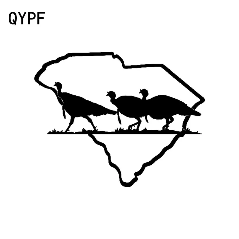 QYPF 16 5 см * 13 модный индюк южная каролина автомобильная наклейка виниловая черная