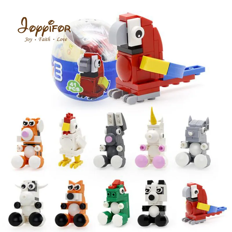 

Joyyifor Single Animals Tiger Rabbit Unicorn Panda Rhinoceros Dinosaur Bird LegoINGlys Building Blocks Mini Toys for Kids Child