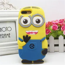 Для iphone 5 5s se 6 6s plus Case 3D Кремния Миньоны Дизайн Мультфильм Soft Phone Чехол для iphone 5 5S SE 6/7/7 Плюс