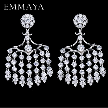

EMMAYA Brand New Brincos Earrings For Women 2018 New CZ Big Crystal Stud Earrings Female Gift Fashion Jewelry Gifts